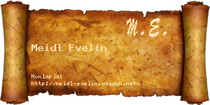 Meidl Evelin névjegykártya